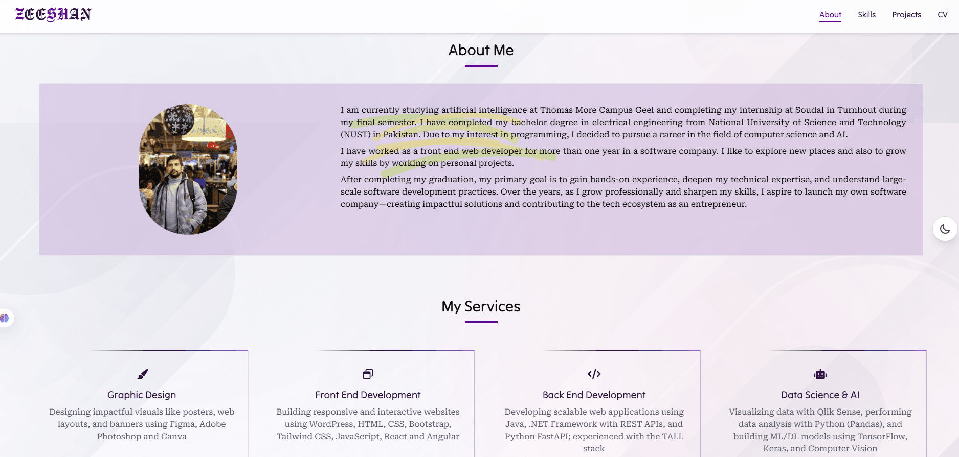 React Portfolio V1 screenshot 3